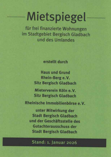 Mietspiegel Bergisch Gladbach 2026